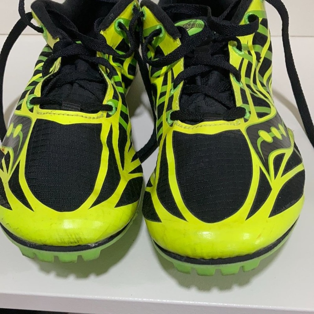 Saucony Mens 12.5 Velocity S29019-3 Indoor Track Shoes Running Sprinting Spikes,